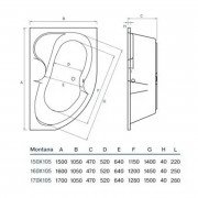 Ванна Koller Pool Montana 150x105 L