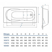 Ванна Koller Pool Olimpia 180x80