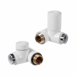 Дизайн крани радіаторні Vario Term Integra 1/2” x М22x1.5 білий (правий)