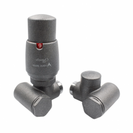 Дизайн крани радіаторні Vario Term Integra з термоголовкою 1/2” x М22x1.5 графіт (правий)