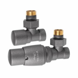 Дизайн крани радіаторні Vario Term Royal з термоголовкою 1/2” x 1/2” графіт
