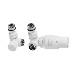 Дизайн крани радіаторні Vario Term Vision з термоголовкою 1/2” x М22x1.5 білий (правий)