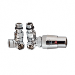 Дизайн крани радіаторні Vario Term Vision з термоголовкою 1/2” x М22x1.5 хром (правий)