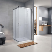 Душова кабіна Koller Pool GRACE G90SG 900x900x1900 квадратна матова з піддоном та сифоном