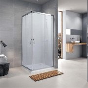 Душова кабіна Koller Pool GRACE G90SG 900x900x1900 квадратна матова з піддоном та сифоном