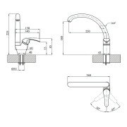 Смеситель для кухни HydroTherm 2116