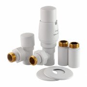 Комплект кранов дизайн Vario Term Royal с термоголовкой 1/2” x 1/2” белый