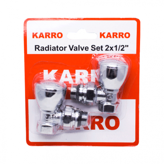 Комплект кранов для полотенцесушителя Karro Хром 1/2”