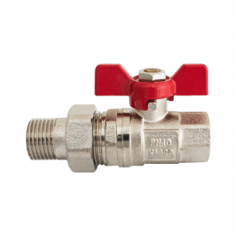 Кран кульовий з американкою прямий Karro Standart+ 1/2”