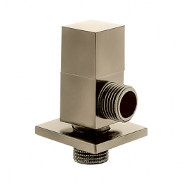 Кран угловой приборный черный Remi SM 1/2”х1/2”