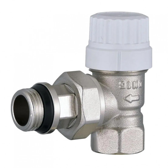 Кран радіаторний кутовий під термоголовку GROSS 1/2”