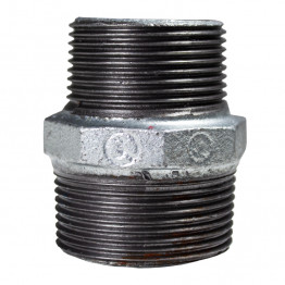 Ниппель редукционный чугунный оцинкованный B.C 1 1/2” х 1 1/4”