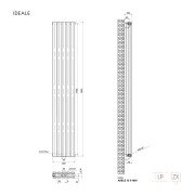 Радіатор дизайнерський Ideale Adele 12 5/1800/295 білий