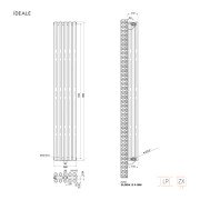 Радіатор дизайнерський Ideale Gloria 12 5/1800/295 антрацит