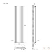 Радиатор дизайнерский Ideale Jolanda 11 8/1800/472 белый