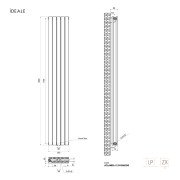 Радіатор дизайнерський Ideale Jolanda 12 5/1800/295 білий