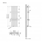 Радіатор дизайнерський Ideale Stella 11 5/1200/500 антрацит