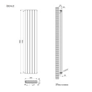 Радіатор дизайнерський Ideale Vittoria 12 5/1800/340 антрацит