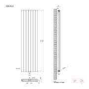 Радіатор дизайнерський Ideale Vittoria 12 7/1800/476 антрацит