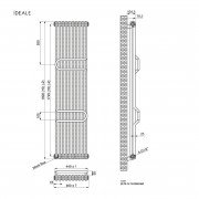 Радіатор дизайнерський Ideale Zeta 12 10/1800/460 антрацит