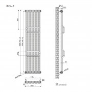 Радіатор дизайнерський Ideale Zeta 12 10/1800/460 білий