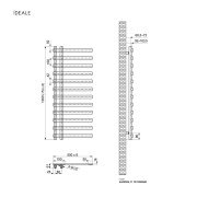 Полотенцесушитель дизайнерский Ideale Aurora 12/1200/500 антрацит