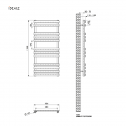 Полотенцесушитель дизайнерский Ideale Eliza 11 12/1130/500 черный