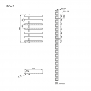 Полотенцесушитель дизайнерский Ideale Emma 11 7/780/500 черный