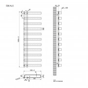 Полотенцесушитель дизайнерский Ideale Gia 11 11/1600/500 антрацит