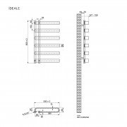 Полотенцесушитель дизайнерский Ideale Gia 11 6/850/500 синий