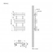 Полотенцесушитель дизайнерский Ideale Olivia 11 8/850/500 антрацит