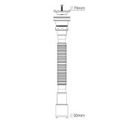 Сифон гофрированный NOVA 1261N