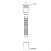Сифон гофрированный NOVA 1262N