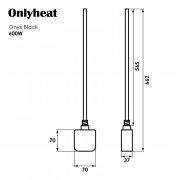 ТЭН для полотенцесушителя OnlyHeat Onyx Black 0,6 кВт