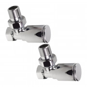 Комплект кранів для рушникосушки Ideale 1/2” хром