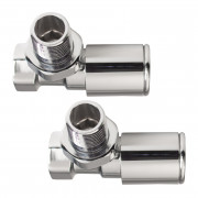 Комплект кранів для рушникосушки Ideale 1/2” хром