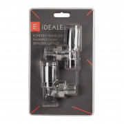 Комплект кранів для рушникосушки Ideale 1/2” хром