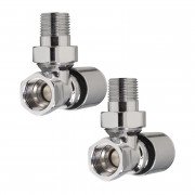 Комплект кранов для полотенцесушителя Ideale 1/2” хром