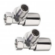 Комплект кранов для полотенцесушителя Ideale 1/2” хром