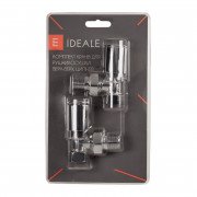 Комплект кранов для полотенцесушителя Ideale 1/2” хром
