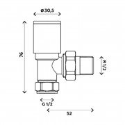 Комплект кранов для полотенцесушителя Ideale 1/2” хром
