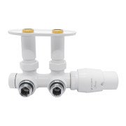Комплект кранов дизайн Vario Term Twins с термоголовкой 1/2” x 1/2” белый