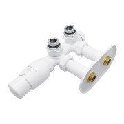 Комплект кранов дизайн Vario Term Twins с термоголовкой 1/2” x 1/2” белый