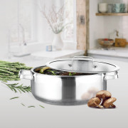 Каструля з кришкою Shallow MR-3514-22