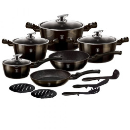 Комплект посуду Berlinger Haus 18пр Shiny Black Metallic Line Edition BH-6614