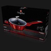 Сковорода з кришкою Berlinger Haus Red Metallic Line 28 см BH-1260-N